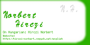 norbert hirczi business card